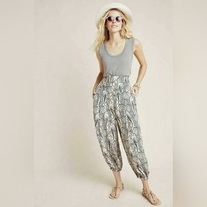 Anthropologie Blue Paisley Printed Harem Pants XS